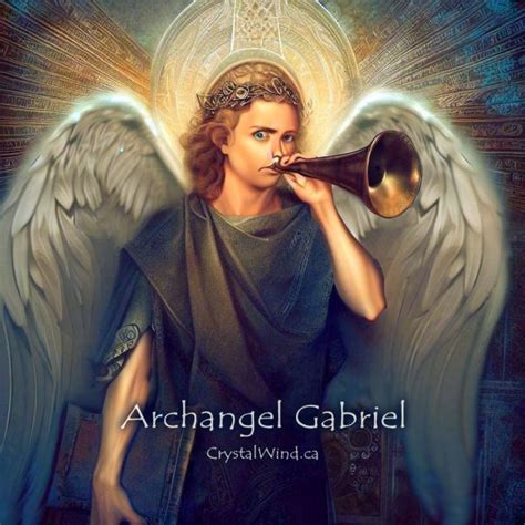 Archangel Gabriel delivering a message