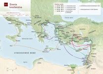 Mapa šírenia kresťanstva v prvých storočiach