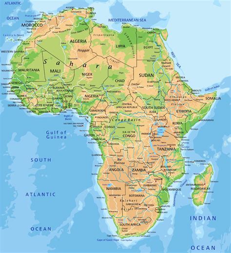 Mapa Afriky s vyznačeným Senegalom