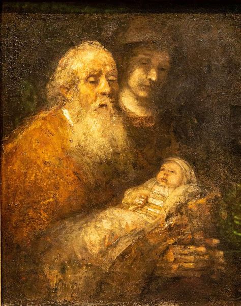 Rembrandt - Simeon s Ježiškom v chráme