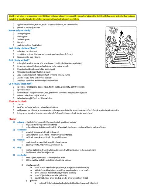 Diagram porovnávajúci náboženské rituály