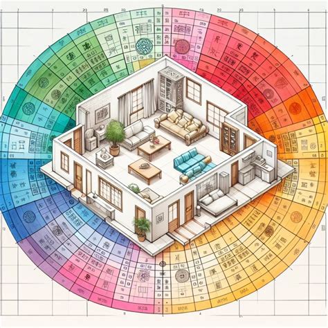 Kompas s vyznačenými svetovými stranami a ich symbolikou vo Feng Shui
