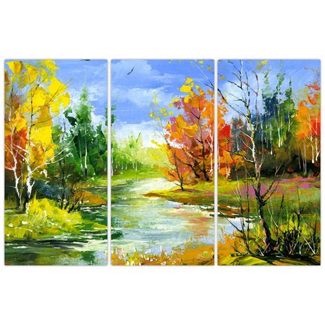 Ilustrácia jesennej krajiny s listami a pokojnou atmosférou