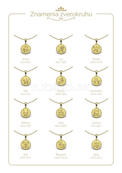 Šperky pre znamenie Lev
