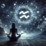 Žena v znamení Vodnára s tradičným symbolom