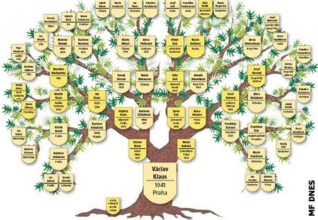 genealogický strom Abrahámovej rodiny