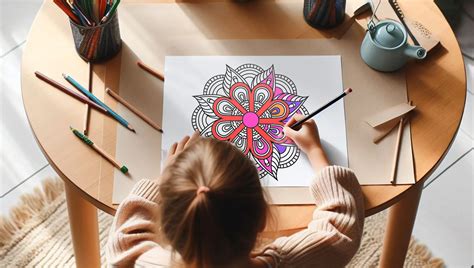 Ukážka detských mandál pripravených na vyfarbenie