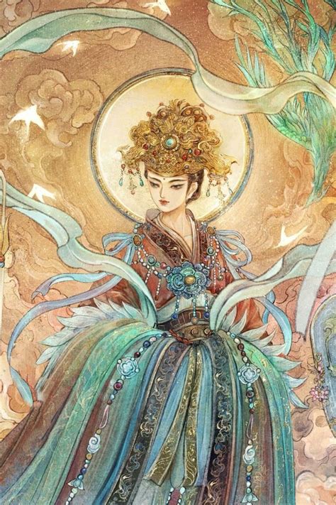 Ilustrácia mytologickej hory Kunlun s palácom Xi Wang Mu