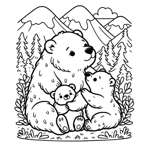 Ilustrácia medveďa so symbolickými prvkami