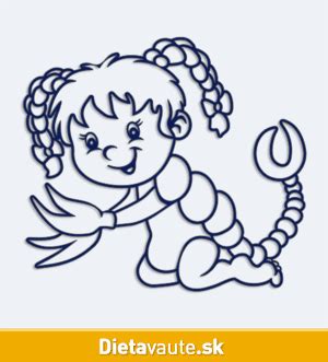 Ilustrácia dieťaťa Škorpióna s knihou