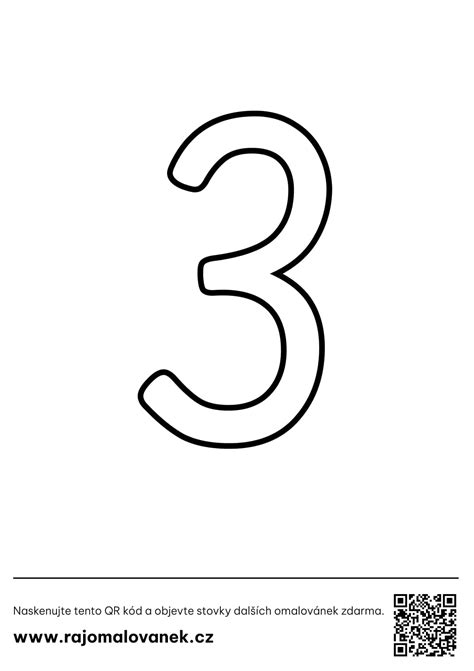 Ilustrácia čísla 3 s prvkami slobody a radosti