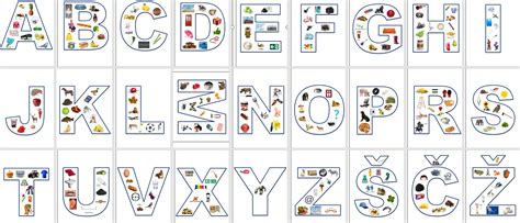 Ilustrácia písmen abecedy s farebnými obrázkami