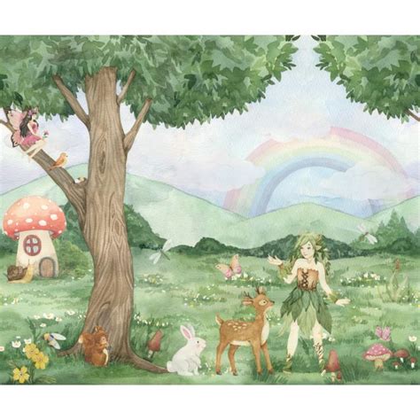 Farebná a detailná ilustrácia rozprávkového lesa