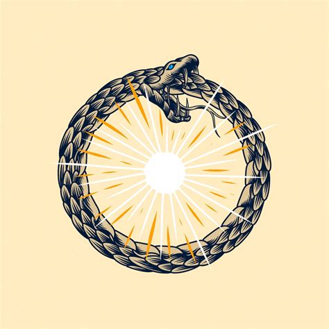 Symbol Ouroboros (had požierajúci svoj chvost) reprezentujúci cyklickú povahu karmy