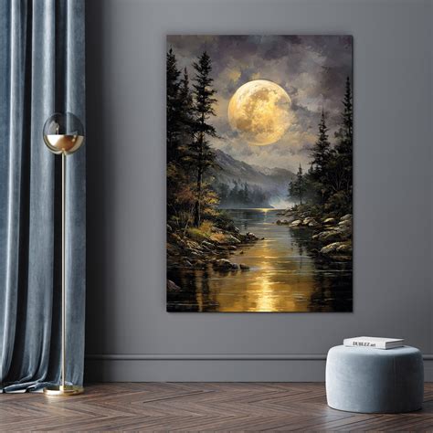 Mesačný spln nad lesom