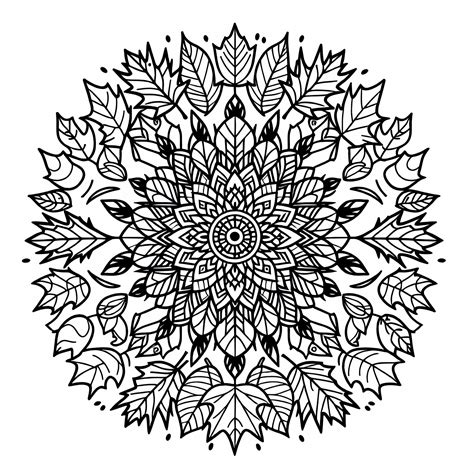 Mandala so symbolmi srdca, listov a štvorca