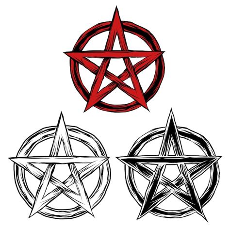 Pentagram umiestnený v kruhu (pentakel)