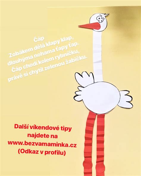 Ilustrácia čápa s uzlíčkom