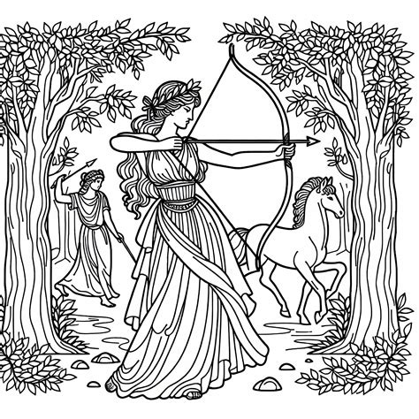 Artemis ako bohyňa lovu s lukom a šípmi