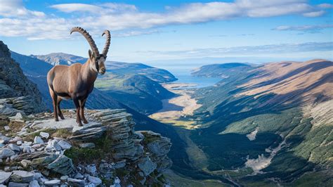 Kozorožec na vrchole hory