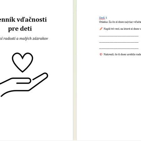 Osoba píšuci denník vďačnosti