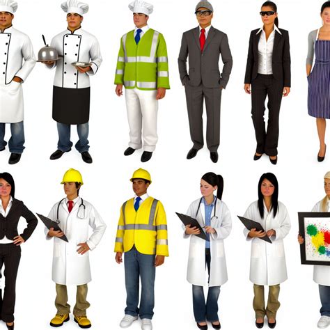 Grafika znázorňujúca rôzne profesie