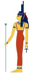 Starověká egyptská malba bohyně Eset