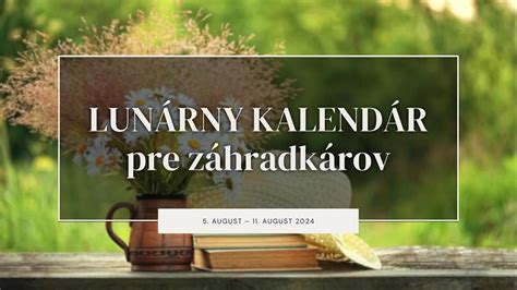 Lunárny kalendár pre záhradkárov