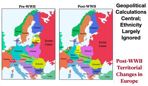 Map of Europe showing post-WWII divisions