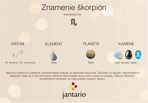 Kolekcia polodrahokamov vhodných pre znamenie Škorpión