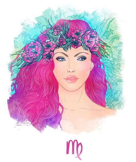 Ilustrácia ženy v znamení Panna