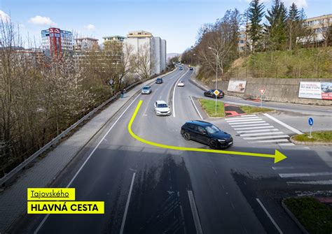 Schéma križovatky, kde hlavná cesta odbočuje a napája sa vedľajšia