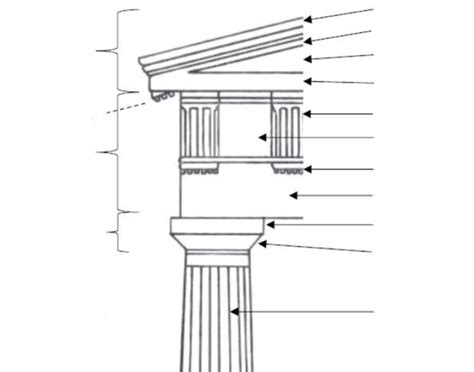 Obraz starovekého gréckeho chrámu s detailmi na stĺpoch a sochách