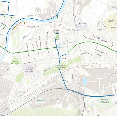 Mapa cyklotrás vo Waterforde