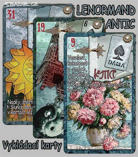 Ilustrácia rôznych metód výkladu kariet Lenormand