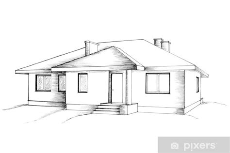 symbolická kresba domu s blúdiacou postavou