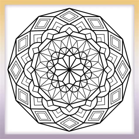 Geometrická mandala s farebnými vzormi
