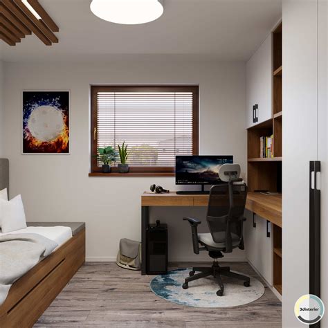 študentský kútik s dobrým osvetlením