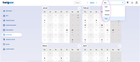 Obrázok znázorňujúci rôzne kalendárne pohľady - denne, týždenne, mesačne, ročne