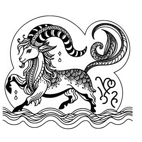 Symbol Kozorožca s horou naznačujúcou ambíciu.