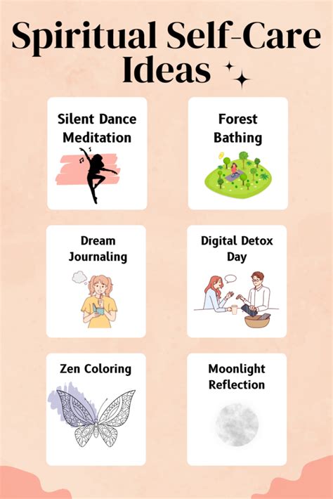 Infographic representing elements of spiritual care: prayer, nature, and positive lifestyle