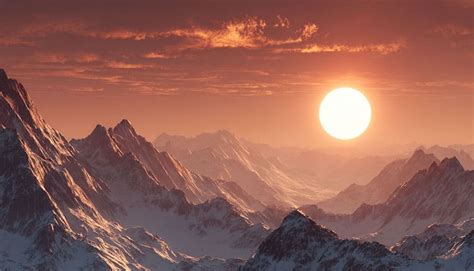 Slnko vychádzajúce nad horizont symbolizujúce nový začiatok pre Barana