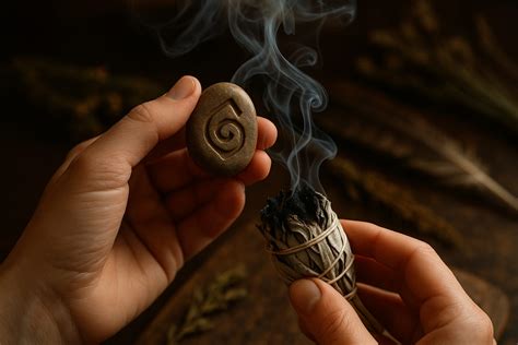 Očista amuletu dymom