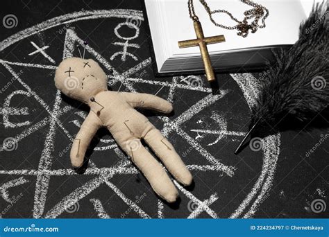 Voodoo doll and ritual items