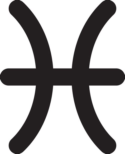 Zodiac sign Pisces symbol
