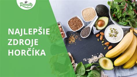 Infografika: Zdroje horčíka v potrave