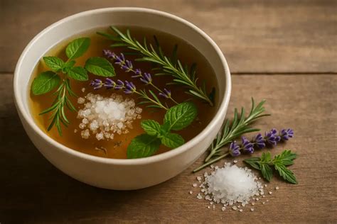 magický očistný kúpeľ s bylinkami