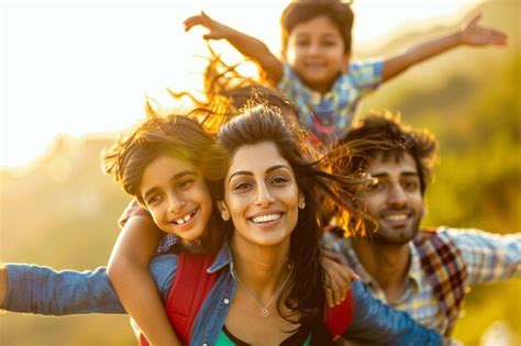 Family enjoying time together at home