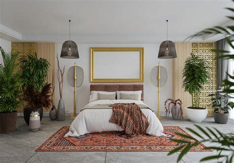 spálňa zariadená v štýle Feng Shui s dôrazom na symetriu