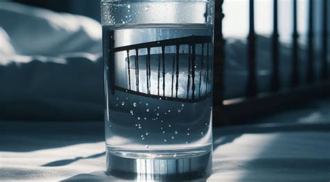 pohár vody s olivovým olejom a vavrínom pre finančný rituál